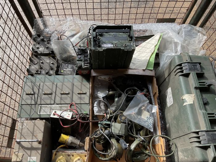 1x Stillage of Clansman Radio Equipment inc Chargers RX/TX's Leads etc, from MOD
