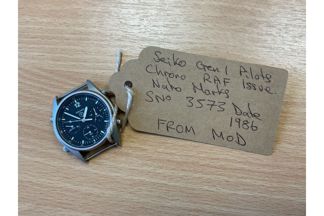 Seiko Gen 1 Pilots Chrono RAF Issue, Nato Marks, Sn° 3573, Date 1986, from MOD - Image 4 of 4