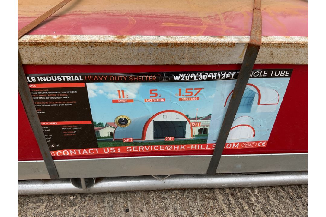 New Unissued Heavy Duty Storage Building 20'W x 30'L x 12' H - Image 1 of 3