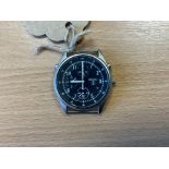 Seiko Gen 2 Pilots Chrono RAF Issue, Date Adjust, Sn° 215, Date 1996, Crack in Glass, from MOD