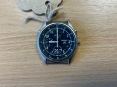 Seiko Gen 2 Pilots Chrono RAF Issue, Date Adjust, Sn° 215, Date 1996, Crack in Glass, from MOD
