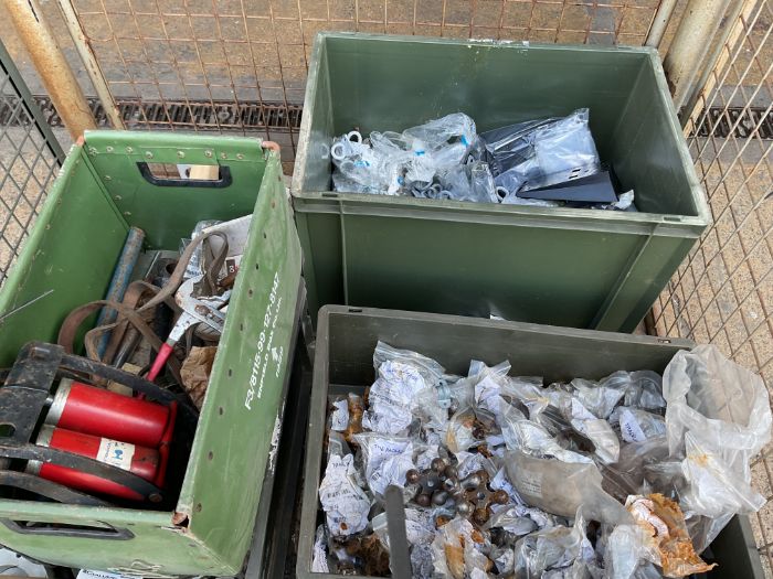1x Stillage of Fixings, Tools, Nuts, Bolts etc, from MOD