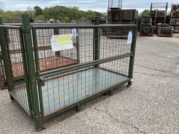 Large Steel HD Stacking Stillage with Drop Down Side, from MOD
