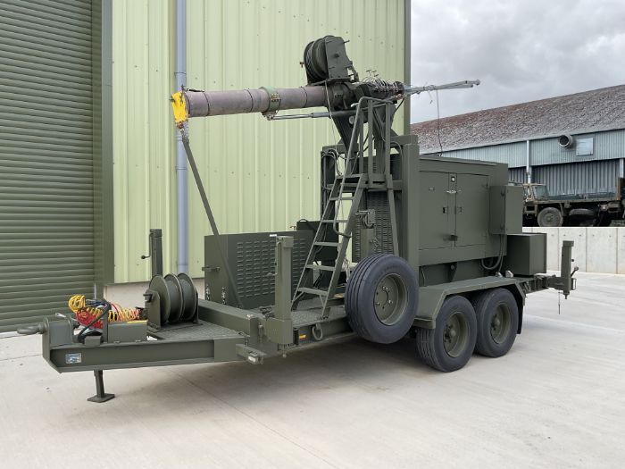 Ex Reserve MSI Defence Systems Mobile Antenna Mast on R.M. 4 Wheel 5500 Trailer