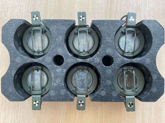 6x Stanley London British Army Prismatic Compass, in Storage Tray from MOD