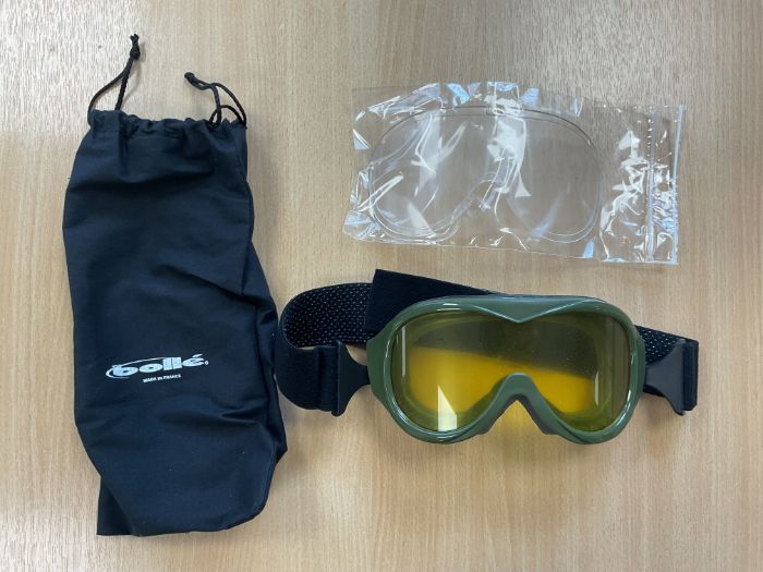 Unissued Bolle Drivers Eye Protection Safety Goggles c/w Case and Spare Lens, from MOD