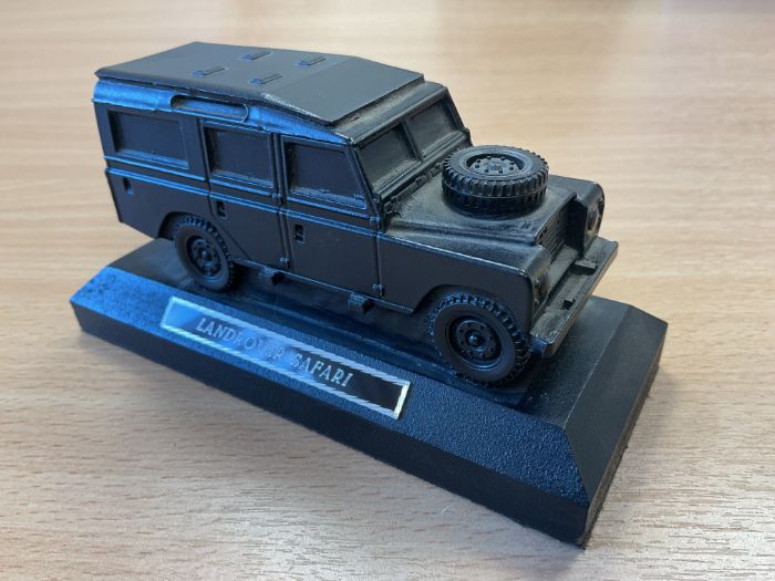 Very Rare Desk Top Model of Land Rover Safari Made of British Coal