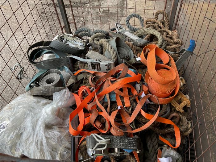 1x Stillage of Tow Ropes and Ratchet Load Straps, from MOD
