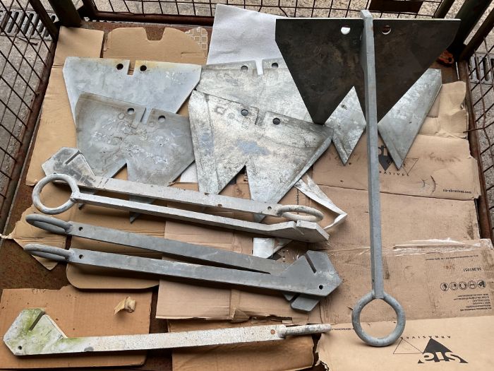 6x New Unissued Galvanised Collapsible Winching Anchors, from MOD