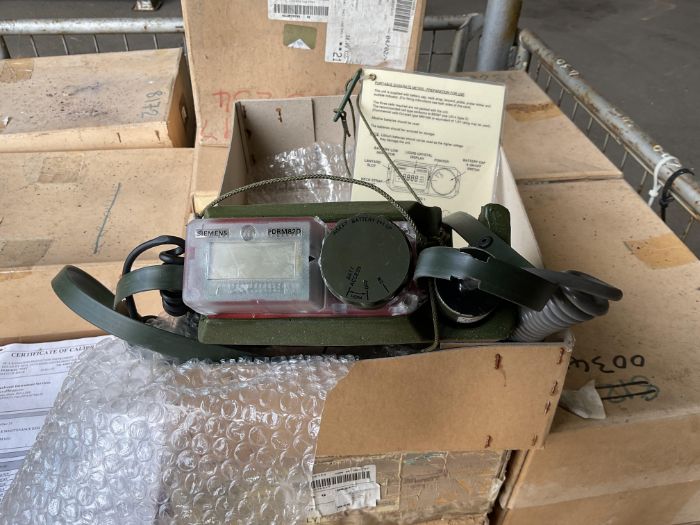 56x New Unissued Siemens PDRM82D Radiation Meter, from MOD Reserve Stock, from MOD