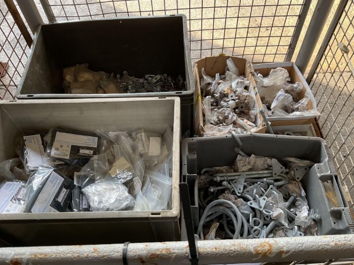 1x Stillage of Unissued Turn Buckles, Galvanised Fixings etc, from MOD