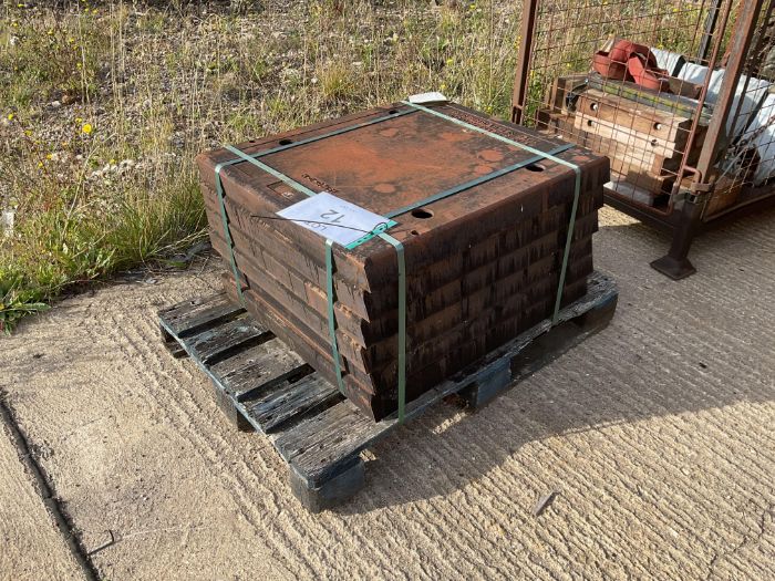 6x New Unused HD Steel Manhole Covers, from MOD