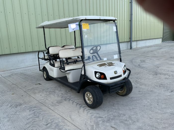 EZGO Cushman 6 Seat Electric Buggy with Screen, Lights Canopy, Rear Load Deck, On Board Charger etc