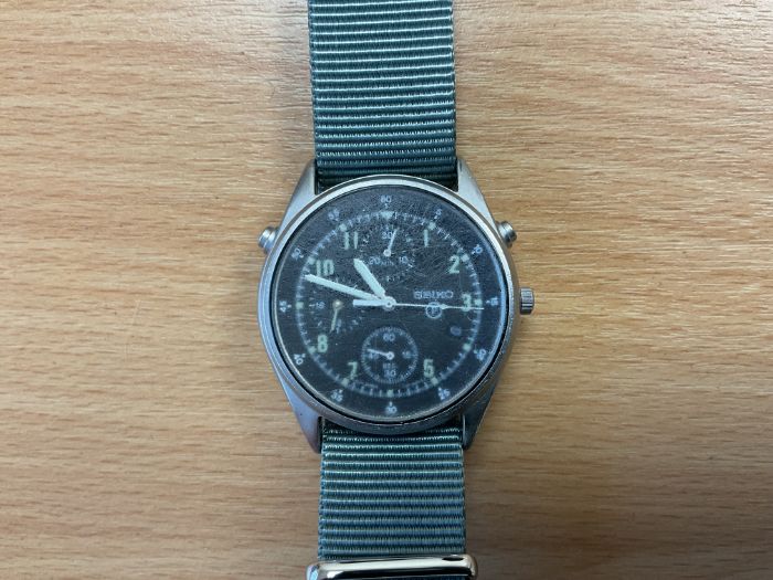 Seiko Gen 2 Date Adjust Pilots Chrono RAF Issue, Nato Marks, Sn° 2189, Date 1996, from MOD