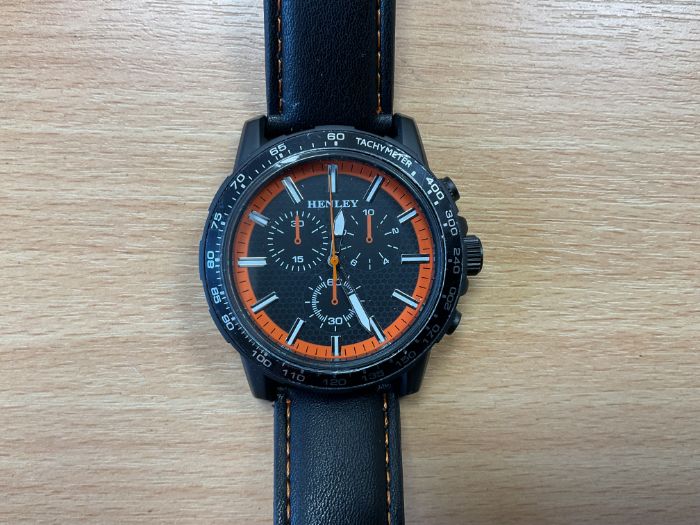 Unissued Henley Stainless Steel T2981 Watch, with Leather Strap