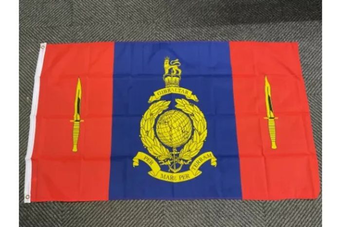 45 Commando Royal Marines Flag - 5ft x 3ft with Brassl Eyelets.