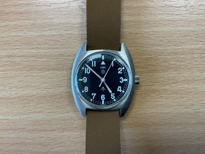V.V Rare Unissued CWC Mechanical Wind Up W10 British Army Service Watch, Sn° 1896, Date 1980