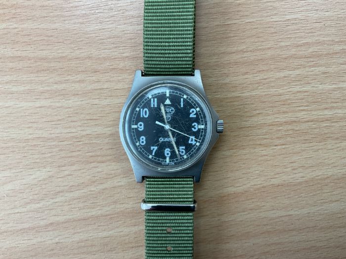 CWC W10 British Army Service Watch, Nato Marks, Date 1991, Gulf War 1, from MOD