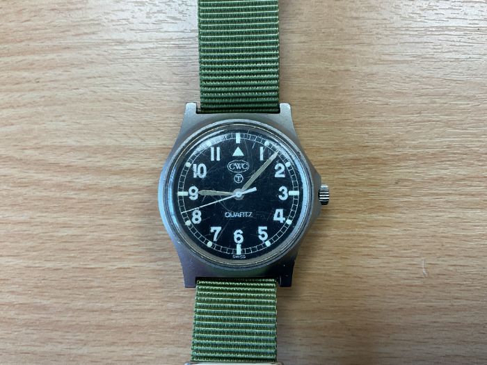 V.V Rare CWC Fat Boy British Army W10 Service Watch, Nato Marks, Date 1982, Falkkands War