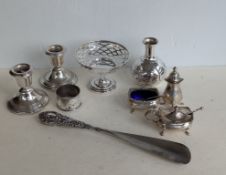 An Edwardian silver tazza with pierced decoration on a spreading foot, hallmarked for A & J Zimmerma