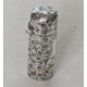 A cased late Victorian silver-cased scent bottle with seaweed etched decoration, flip-top lid, of cy - Image 6 of 7
