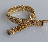 A yellow gold fancy-link bracelet, 18.5 cm, 12g