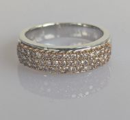 An Iliana diamond cluster ring on a yellow and white gold claw setting, hallmarked 18ct, size N, 6.7