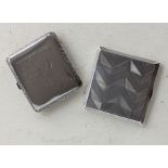 An Art Deco silver cigarette case with isometric decoration, hallmarked for Padgett & Braham Ltd