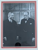 A framed portrait study of the Rt. Hon. Sir Winston Churchill, M.P with Mackenzie King by Karsh 