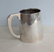 An Art Deco silver tankard, initialled, 11 cm H, Birmingham, 1931, maker's mark rubbed, 341g