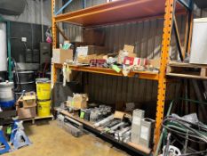 ASSORTED CONTENTS OF RACKING INCLUDING BUSHINGS, PNEUMATIC TOOLS, FILTERS, WELD CONSUMABLES, NOTE: E