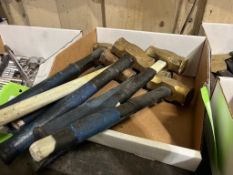 LOT BOX OF ASSORTED HAMMERS