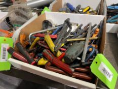LOT BOX OF ASSORTED ALLEN WRENCHES AND SCREW DRIVERS