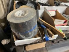 LOT BOX OF ASSORTED ABRASIVES, BRUSHES, AND MAGNETIC GUIDES