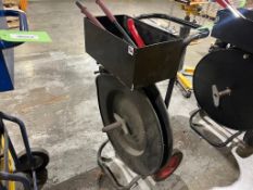 (2) STEEL STRAPPING CARTS
