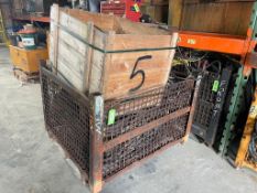 LOT (2) CRATE CAGES WITH ASSORTED WIRES, CABLES, HOSES [BUILDING 2]