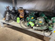 LOT (8) ASSORTED ELECTRIC PUMPS, (3) WELDING JIGS [BUILDING 1]