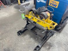 LOT WELDING AUTOMATION ELECTRIC MATERIAL ROTATOR STAND WITH DEWALT BENCH GRINDER [BUILDING 1]