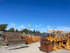 LOT ENTIRE STEEL DECKING AND SCAFFOLDING COMPONENTS, SHELL TOP BUGGY COMPONENT, SHELL TROLLIES, ROOF