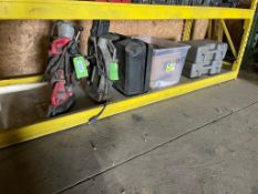 LOT ASSORTED CONTENTS OF (2) MAG DRILLS, PAINT CANS AND EMPTY CASES [BUILDING 2]