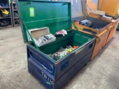 GREENLEE JOB BOX WITH ASSORTED GLOVES, BOOTS, GLASSES [BUILDING 1]