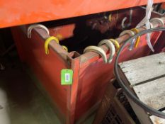 LOT (2) STEEL BINS WITH ASSORTED CHAINS, HOISTS, HOOKS [BUILDING 2]