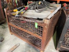 LOT (2) CRATE CAGES WITH ASSORTED WIRES, CABLES, HOSES [BUILDING 2]