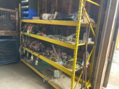 LOT ASSORTED CONTENTS OF RACKING INCLUDING MILLER MIGHTEVAC SELF RETRACTING LIFE LINES, ASSORTED SEL