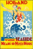 HOLLAND - WHERE SEASIDE MEANS SO MUCH MORE | ORIGINAL POSTER BY MACHTOLD DEN HARTOG