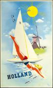 HOLLAND - DIVING LADY | ORIGINAL POSTER BY JAN WIJGA