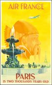 AIR FRANCE - PARIS | ORIGINAL POSTER BY VINCENT GUERRA