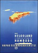 HAPAG SEEBÄDERDIENST - HELGOLAND | ORIGINAL POSTER BY OTTOMAR ANTON (1895-1976)