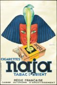 CIGARETTES NAJA | ORIGINAL POSTER BY DRANSY (PS. JULES ISNARD, 1883-CA. 1945)