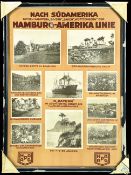 HAPAG - NACH SÜDAMERIKA | ORIGINAL POSTER BY ANONYMOUS
